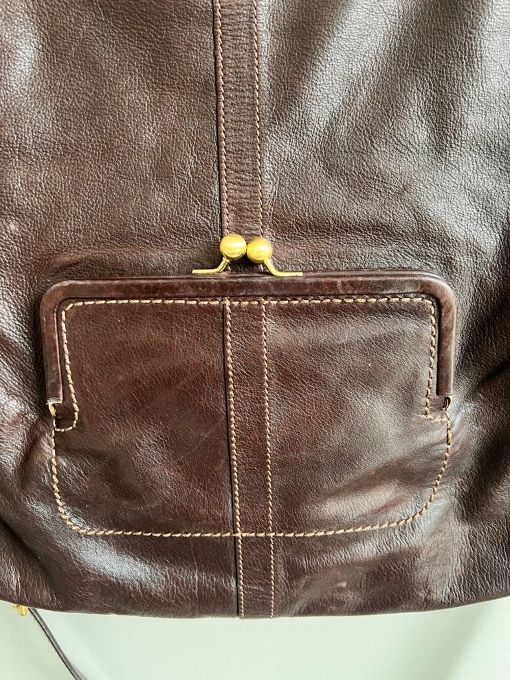 Coach Brown Leather Convertible Shoulder Bag Tote | Pink Lining | Brass Hardware - Picture 8 of 16